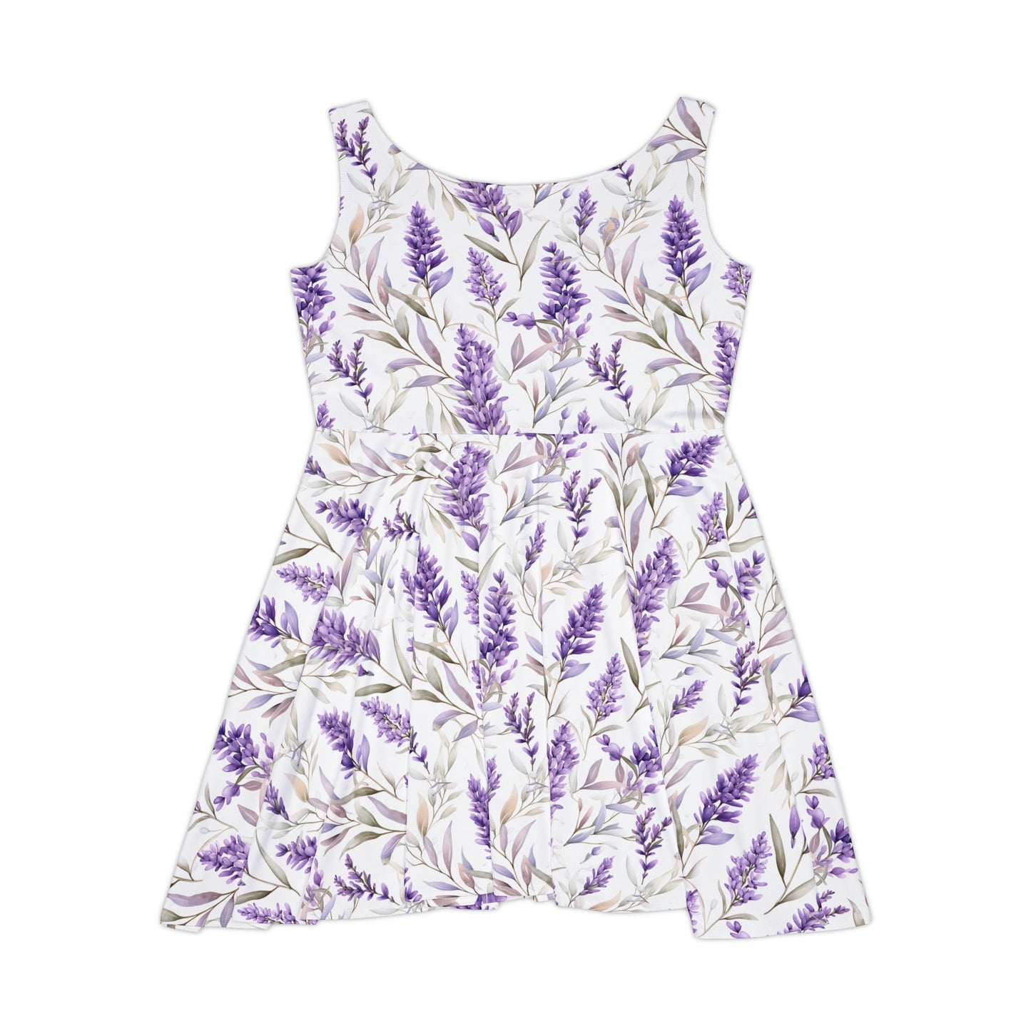 Lavender Botanical Skater Dress — Spring Lavender