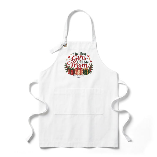 "The Best Gifts Call Me Mom" Heavy Twill Bib Apron - MFA Christmas