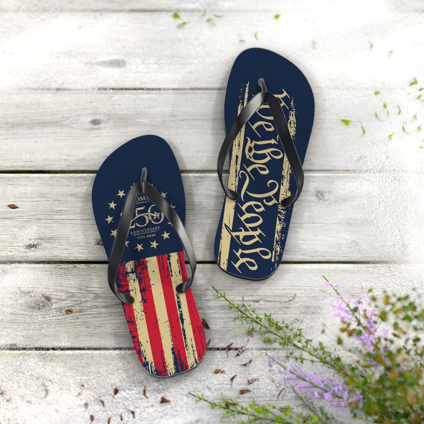 US 250 Logo "We the People" Flip Flops - US 250