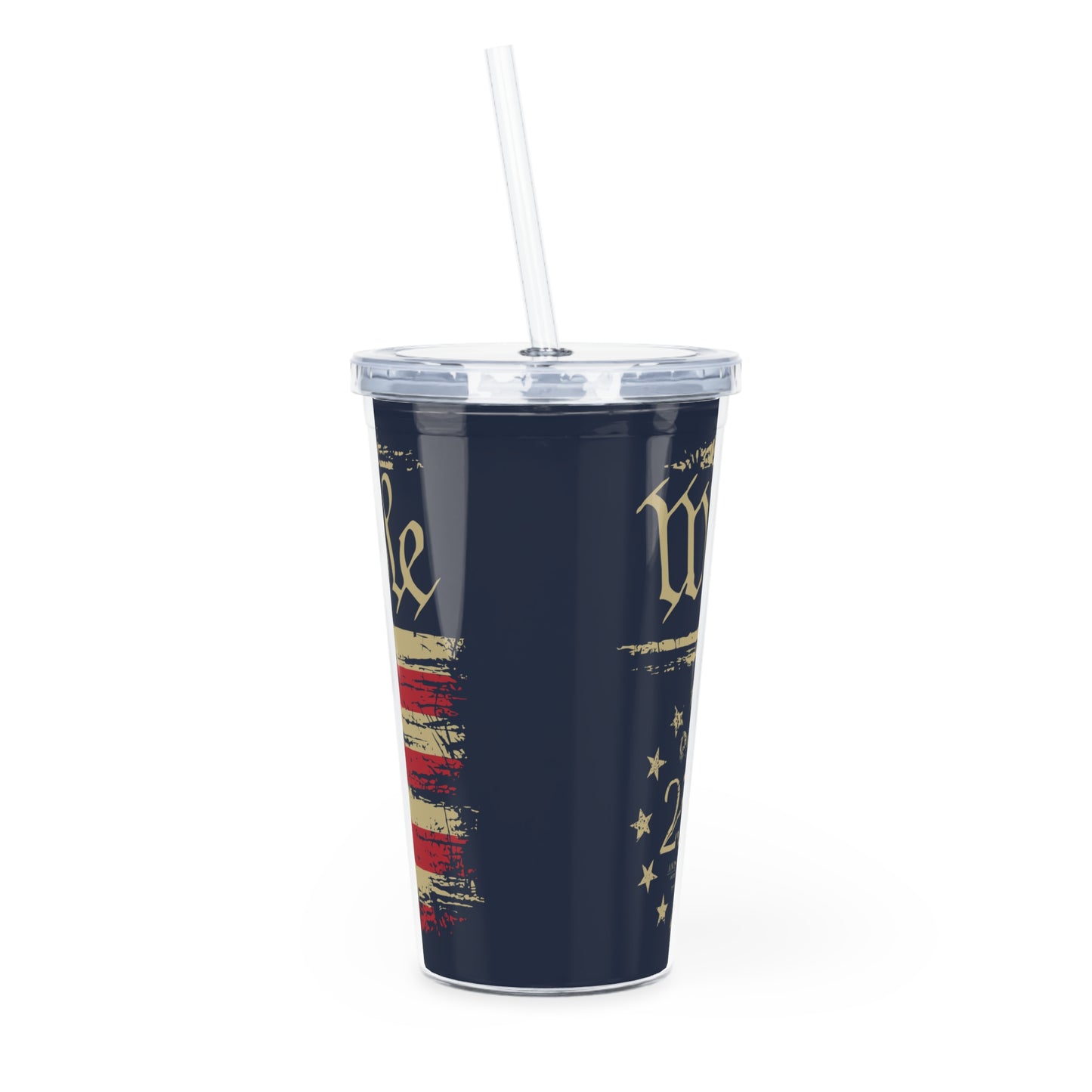 We the People American Flag Tumbler with Straw — US 250