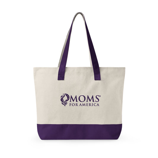 'Moms TownSquare' Scenic & 'Moms for America' Logo Zippered Tote - Moms TownSquare