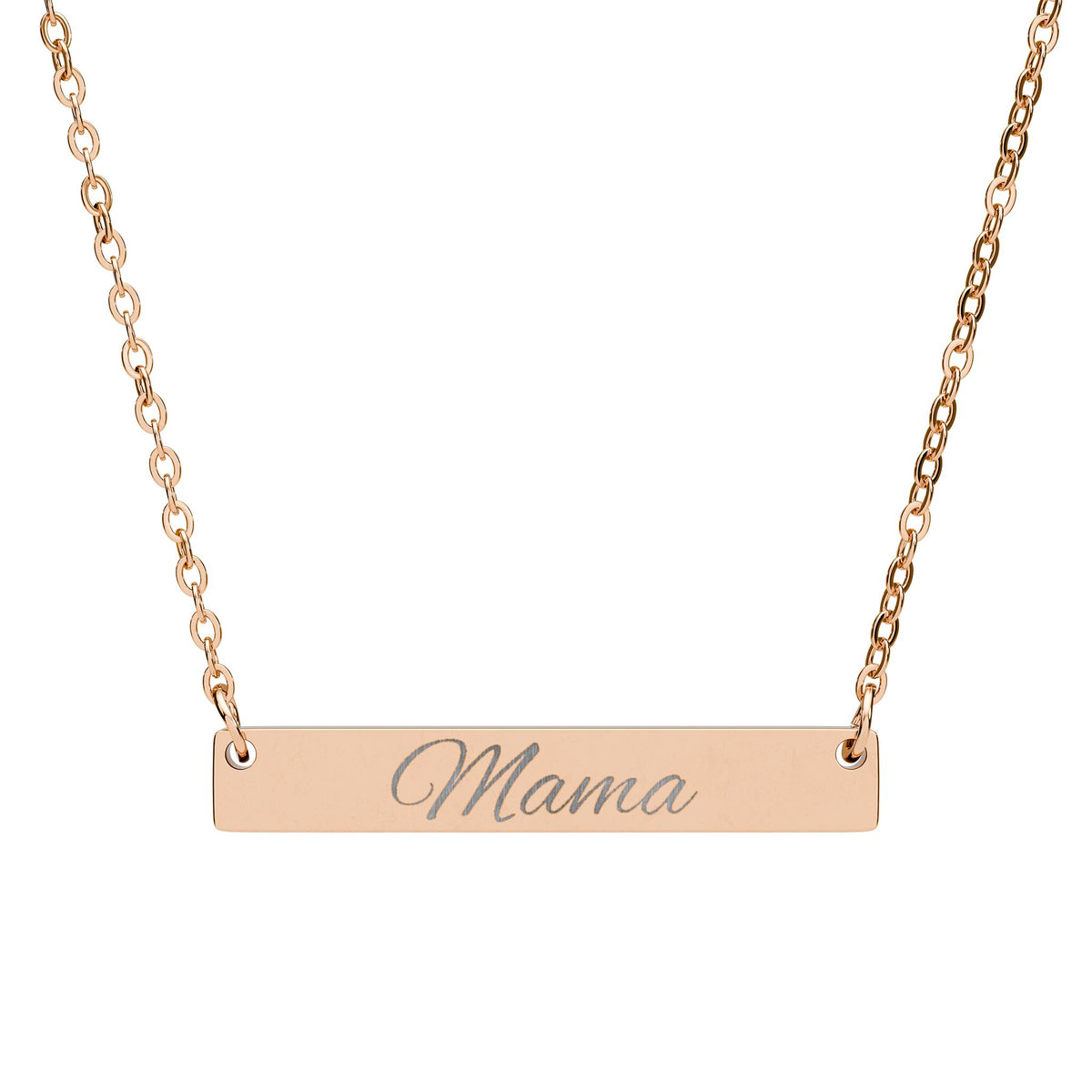 “Mama” Horizontal Bar Necklace (Engraving) - MFA Christmas