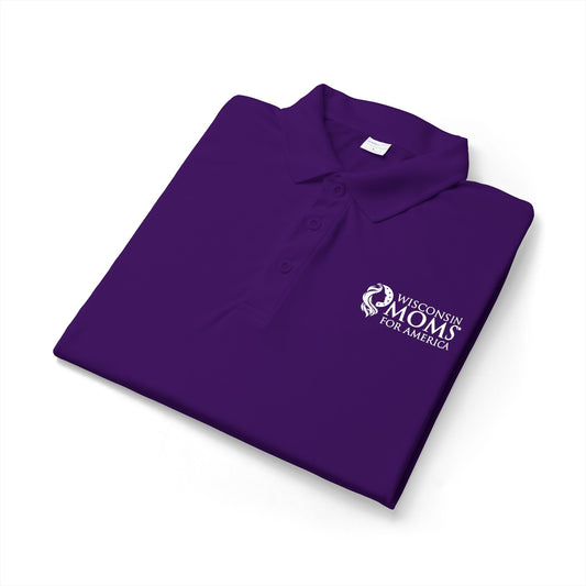 Wisconsin Moms for America Logo — Purple Polo
