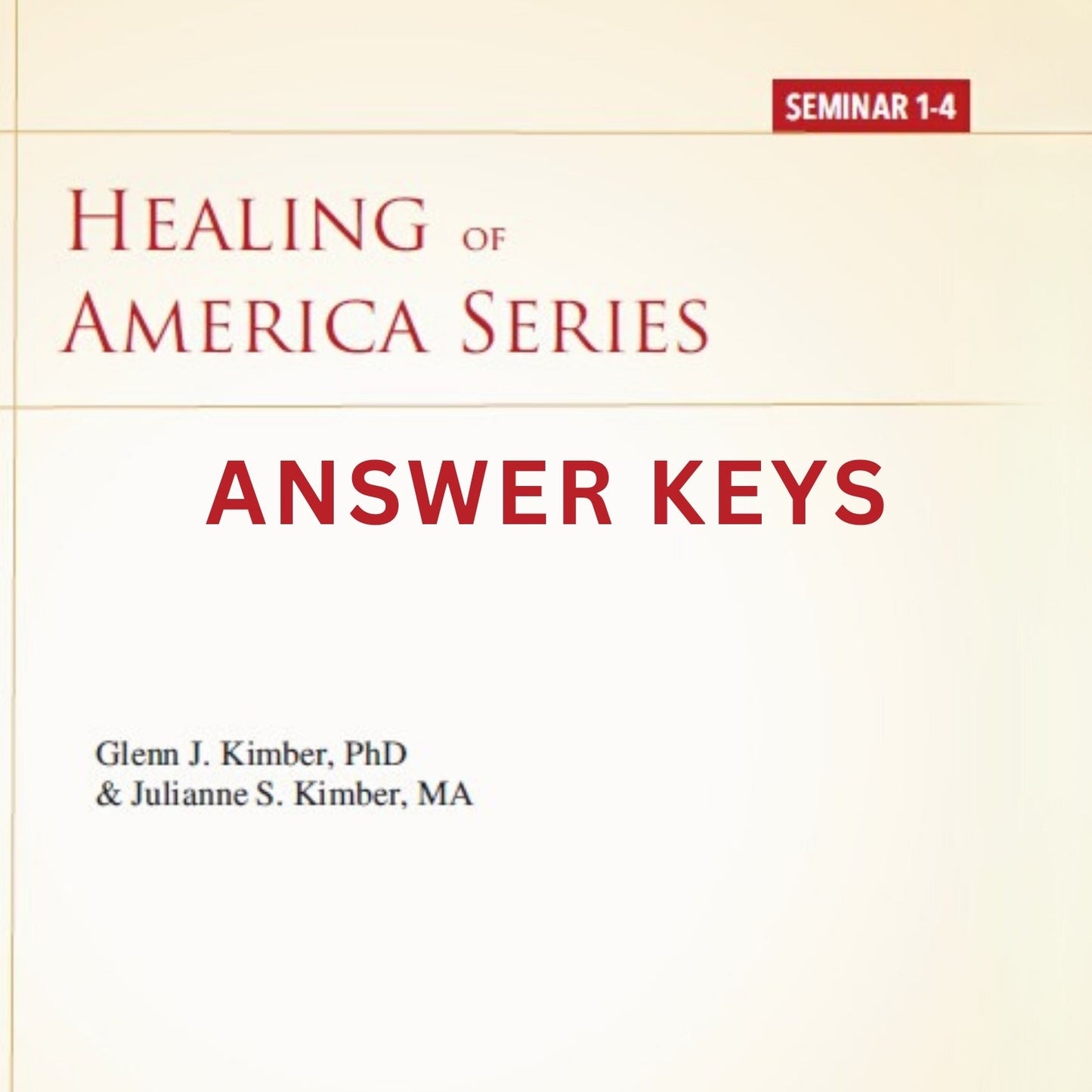 Answer Key - Healing of America