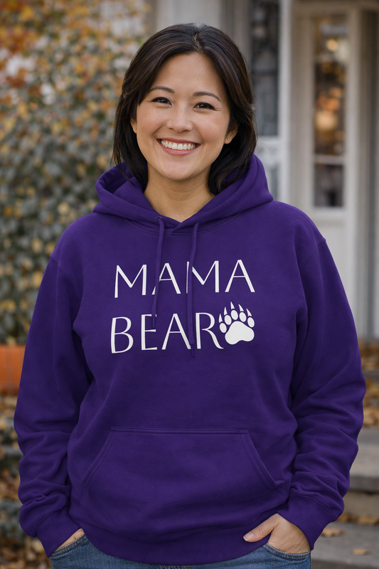 Mama Bear Hoodie — "MAMA BEAR" Pullover with Moms For America Logo