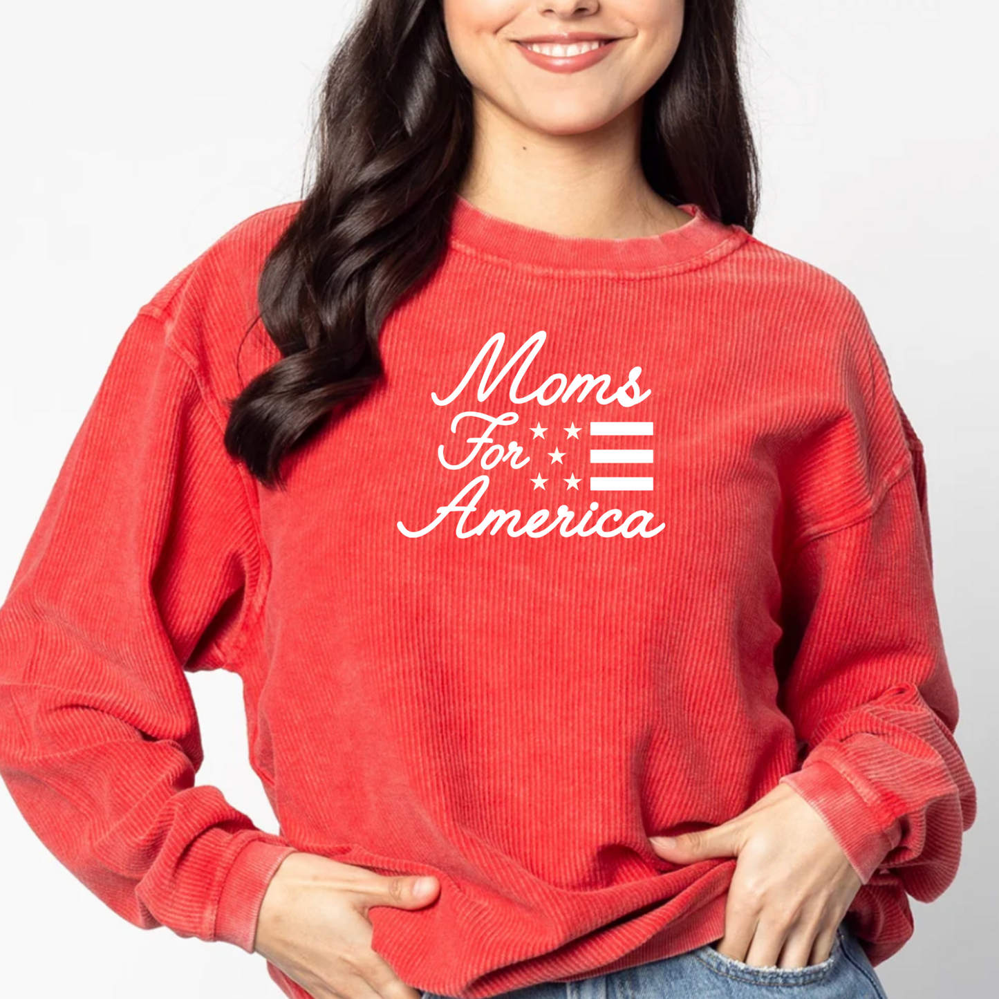Stars & Stripes Corduroy Crewneck
