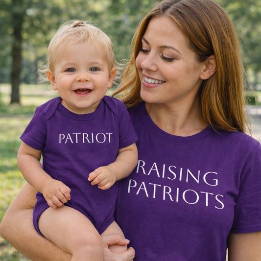 "Patriot" Baby Onesie with Moms for America Logo