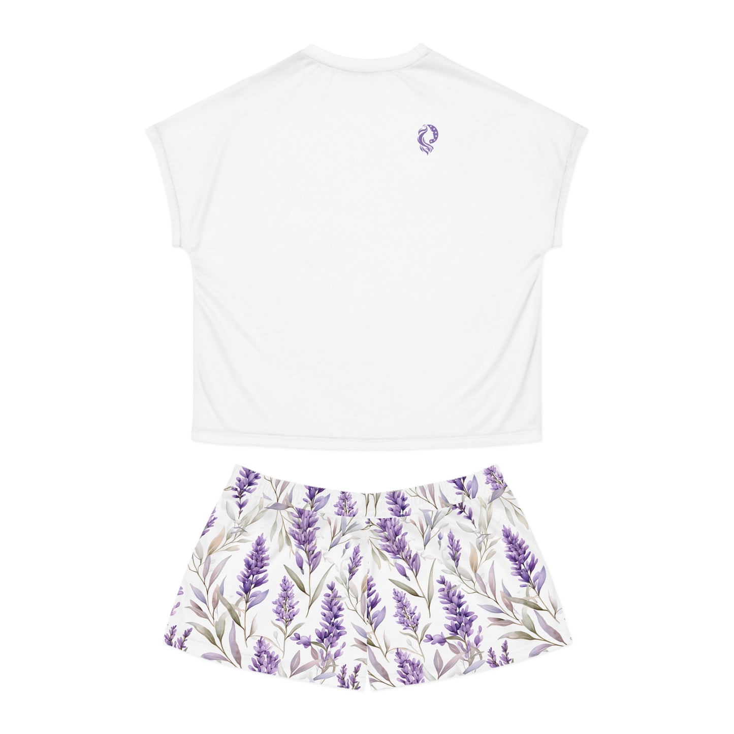 Women’s Lavender “This Mama Prays” Short Pajama Set — Floral Sleepwear Gift