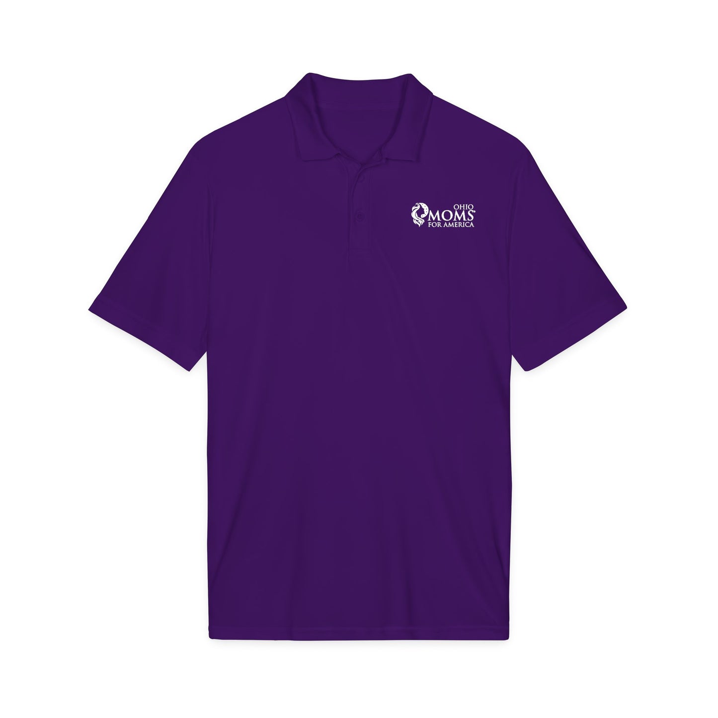 Ohio Moms for America Logo — Purple Polo