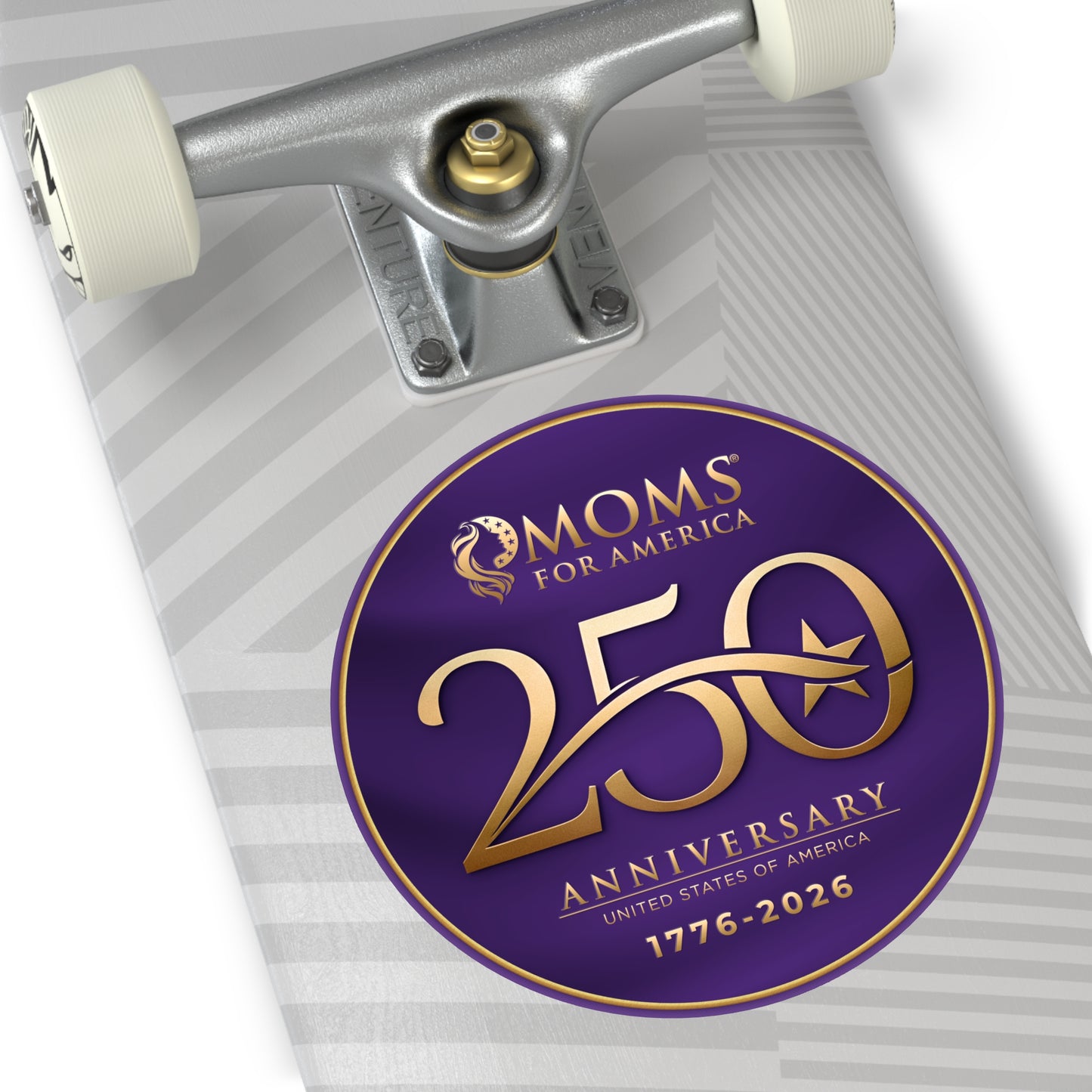 Moms for America 250th Anniversary Round Vinyl Sticker — 1776–2026 Commemorative Seal