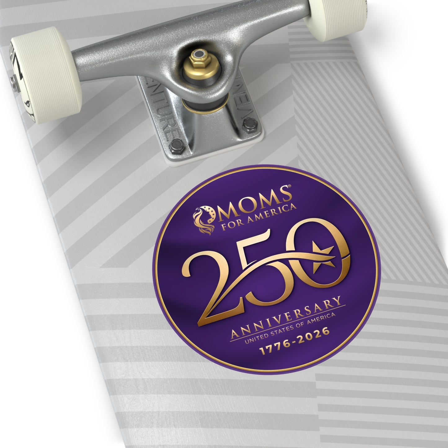 Moms for America 250th Anniversary Round Vinyl Sticker — 1776–2026 Commemorative Seal