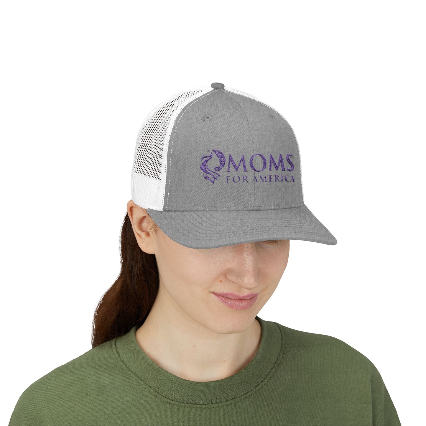 Moms for America Logo Embroidered Trucker Hat — MFA Classic