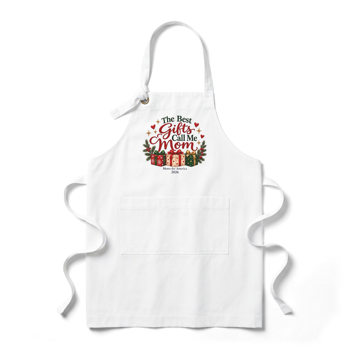 "The Best Gifts Call Me Mom" Heavy Twill Bib Apron - MFA Christmas
