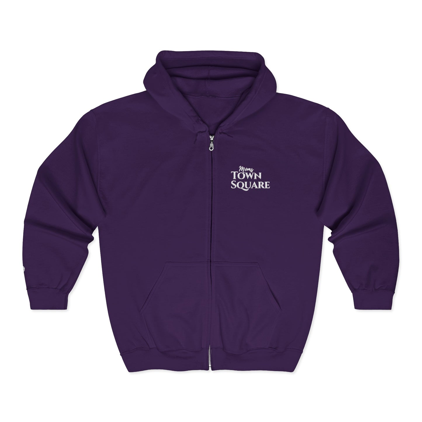 Moms TownSquare Full-Zip Hoodie with Embrodered Logo — Moms TownSquare
