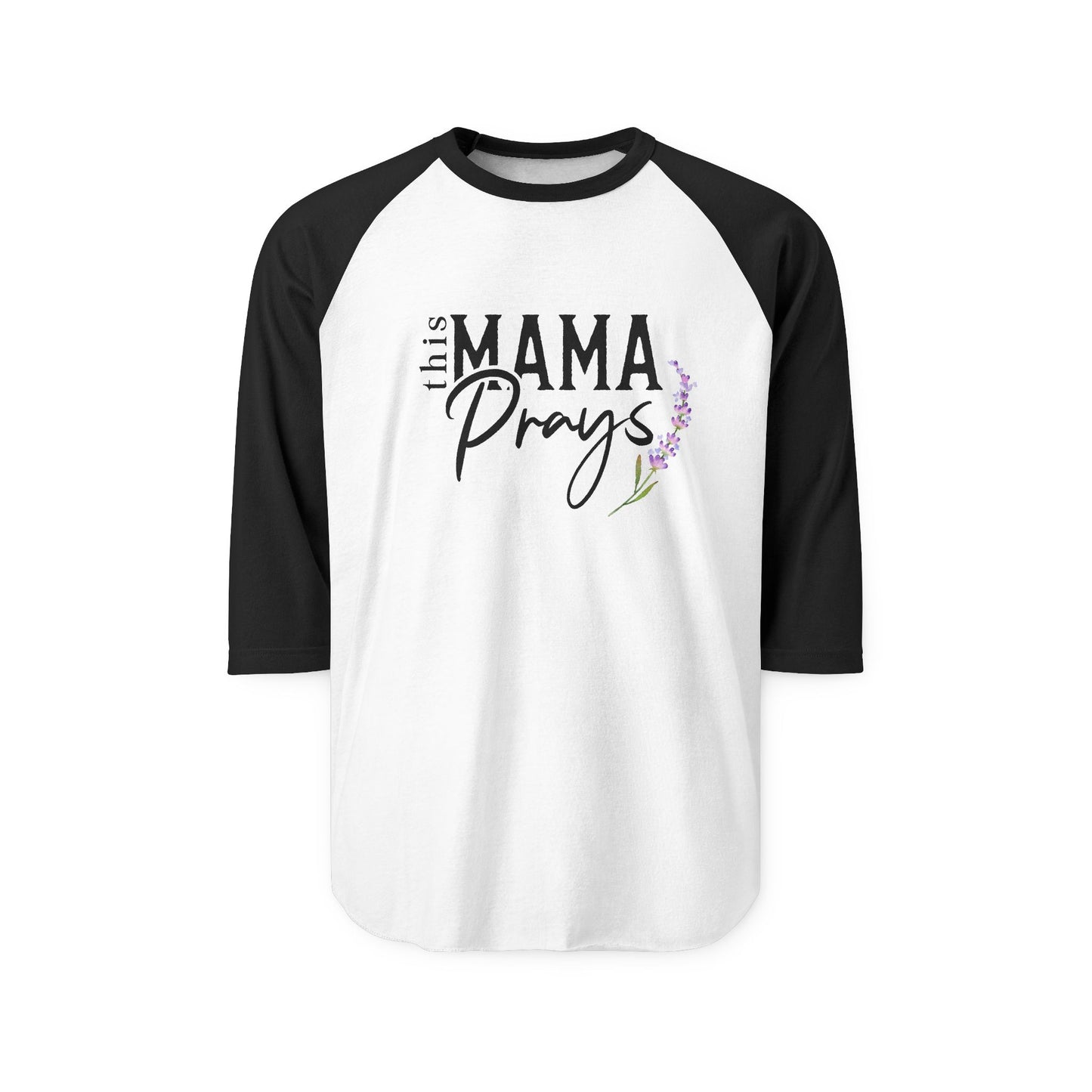 This Mama Prays Raglan Shirt — Inspirational Mom Prayer Tee