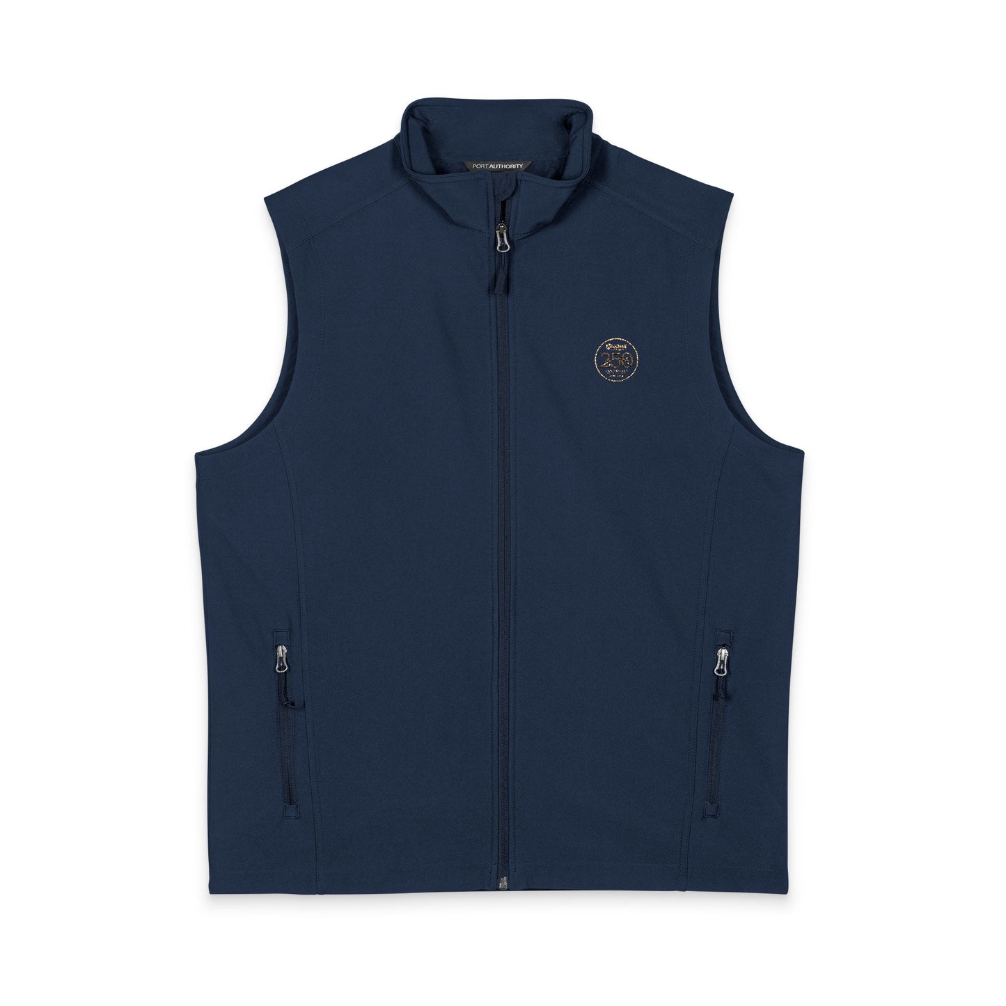 MFA 250 Logo Men's Navy Soft Shell Vest — Celebrate 250