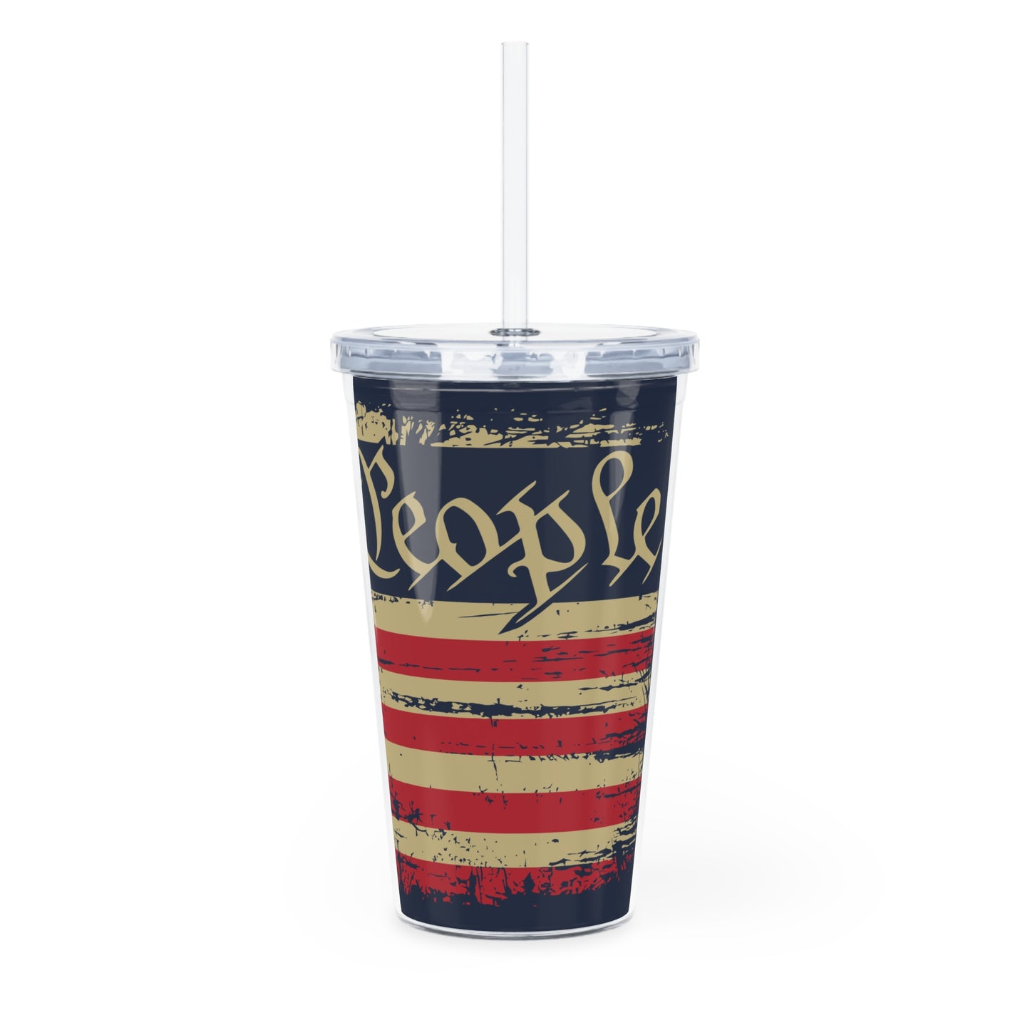 We the People American Flag Tumbler with Straw — US 250