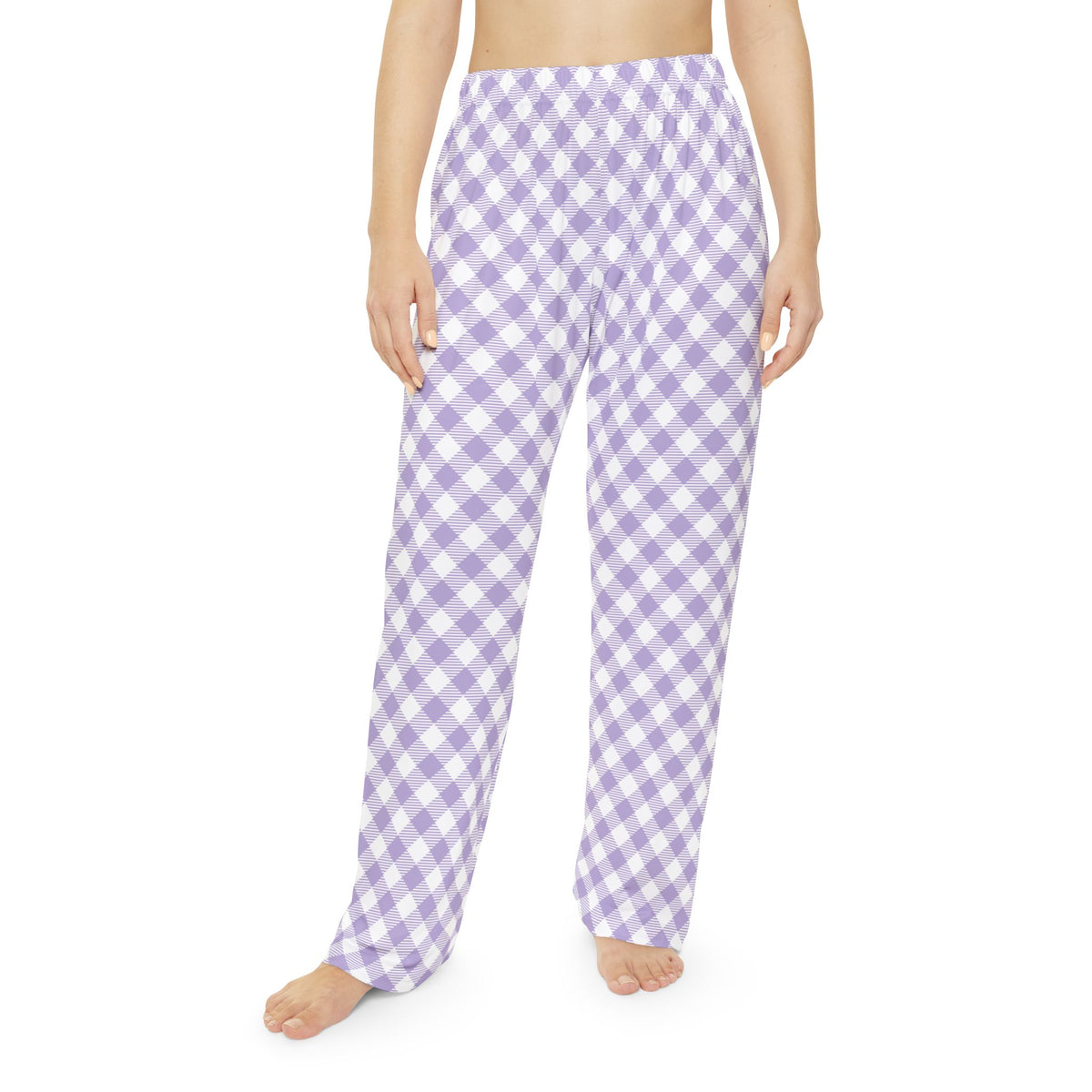 Lavender Gingham Pajama Pants - Lavender Spring