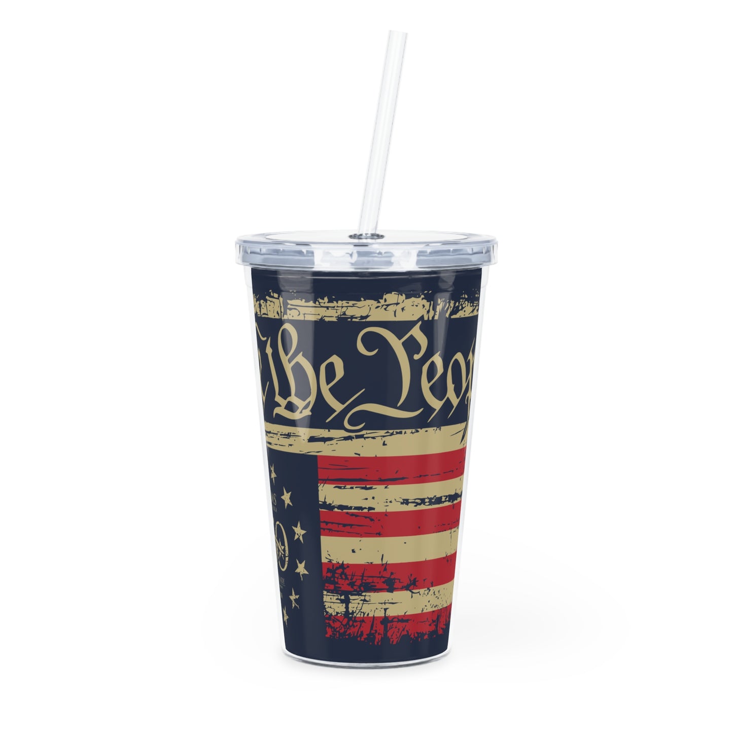 We the People American Flag Tumbler with Straw — US 250