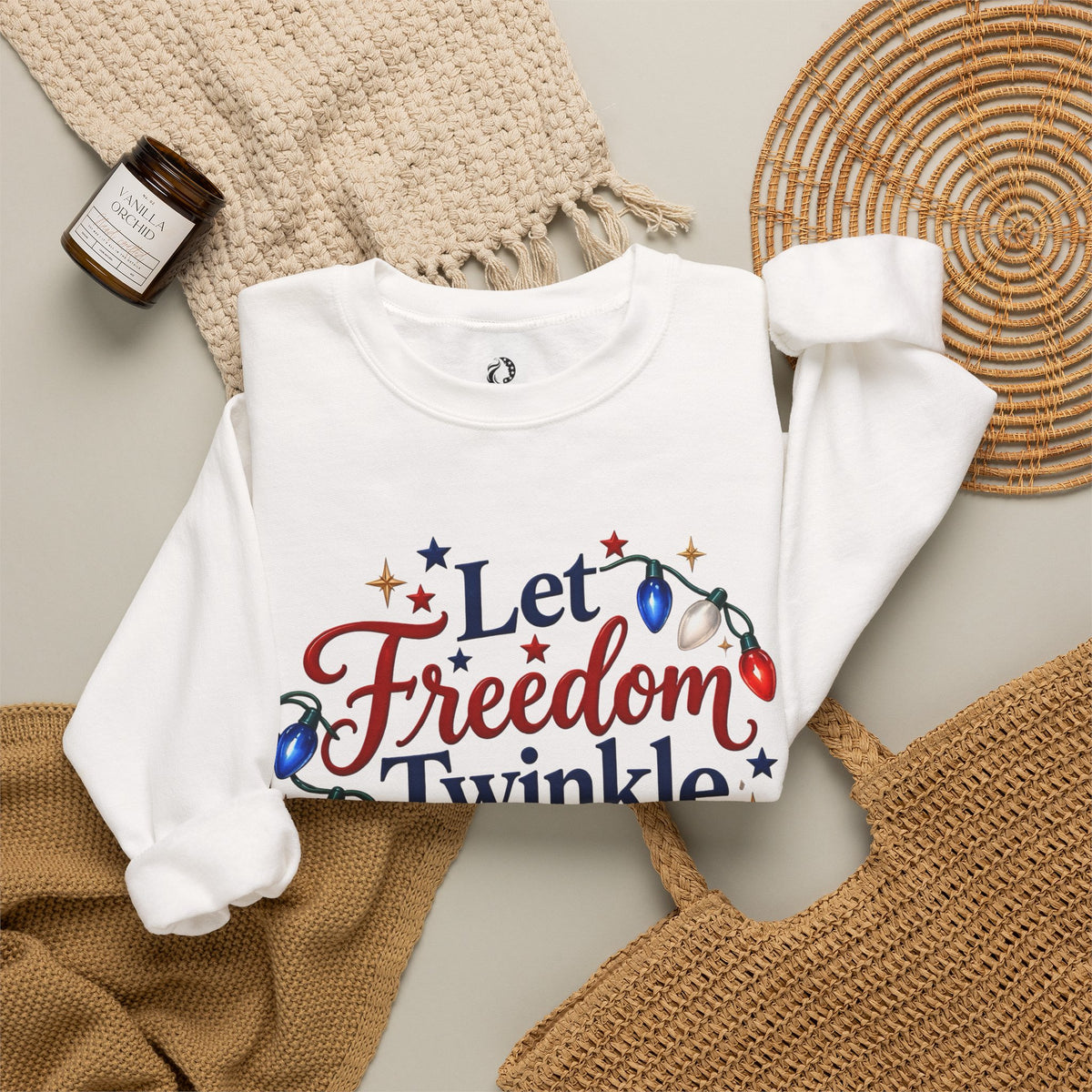 “Let Freedom Twinkle” Crewneck Sweatshirt - MFA Christmas