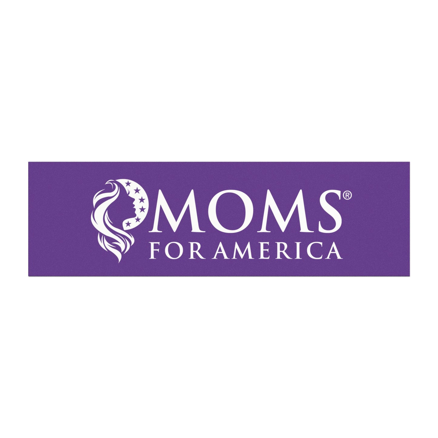 Moms for America Car Magnet — Patriotic Purple Bumper Sticker Magnet
