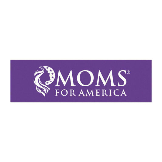 Moms for America Car Magnet — Patriotic Purple Bumper Sticker Magnet