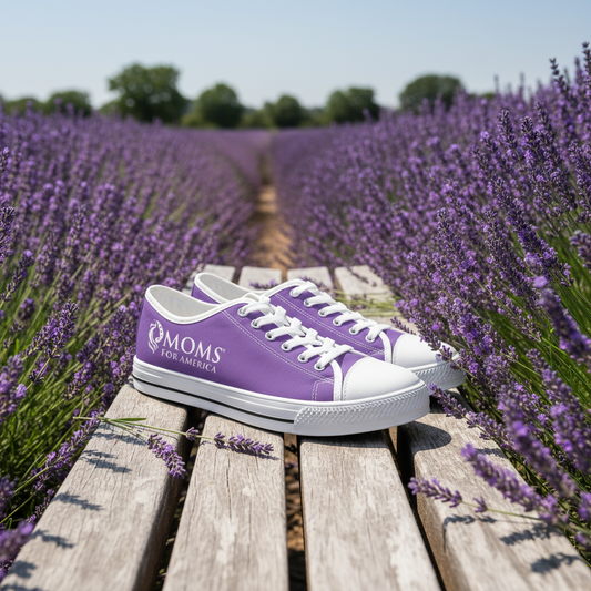 Moms for America Purple Low-Top Sneakers — MomVote