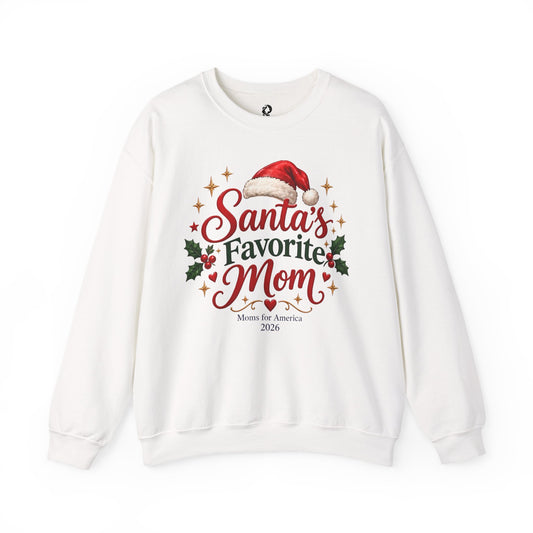 “Santa’s Favorite Mom” Crewneck Sweatshirt - MFA Christmas