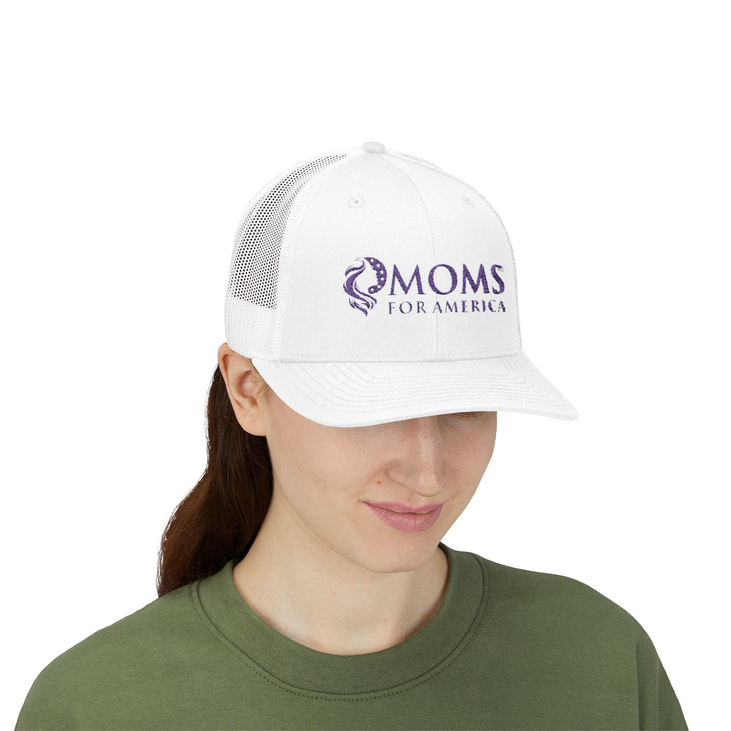 Moms for America Logo Embroidered Trucker Hat — MFA Classic