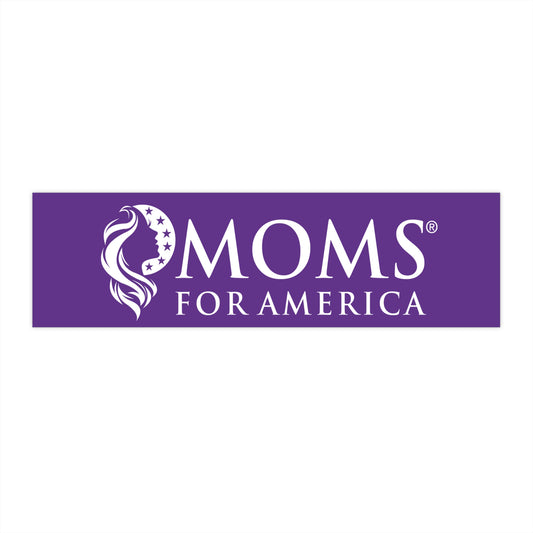 Moms for America Bumper Sticker — Patriotic Political Car Decal