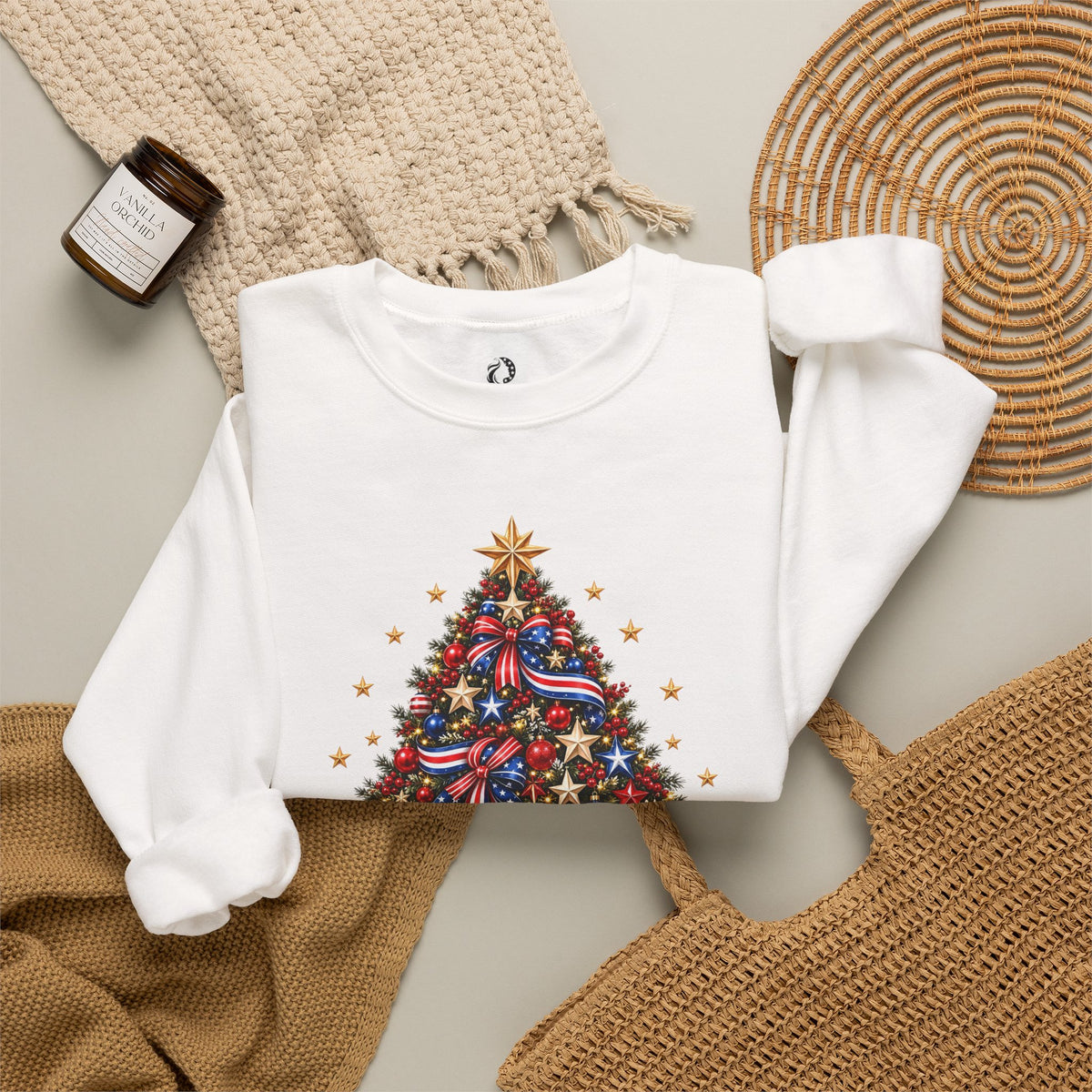 “Merry Christmas, America”Crewneck Sweatshirt - MFA Christmas