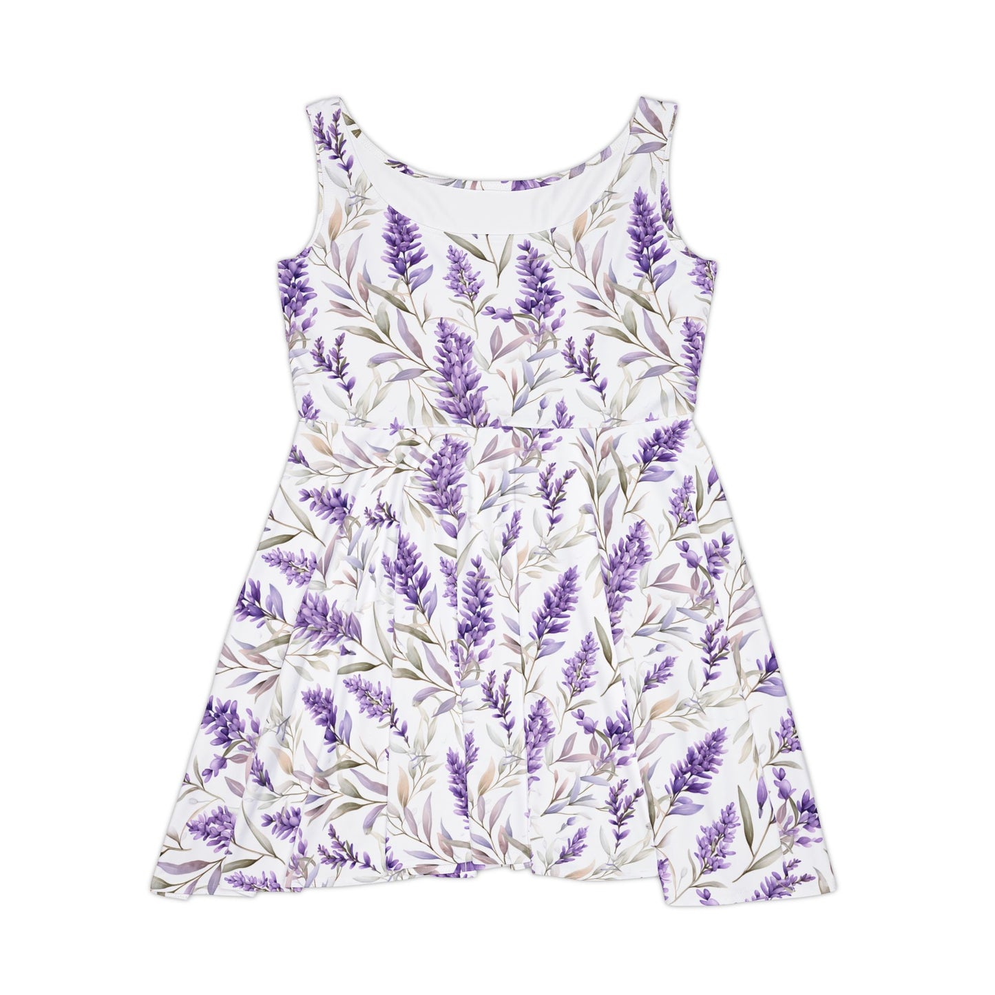 Lavender Botanical Skater Dress — Spring Lavender