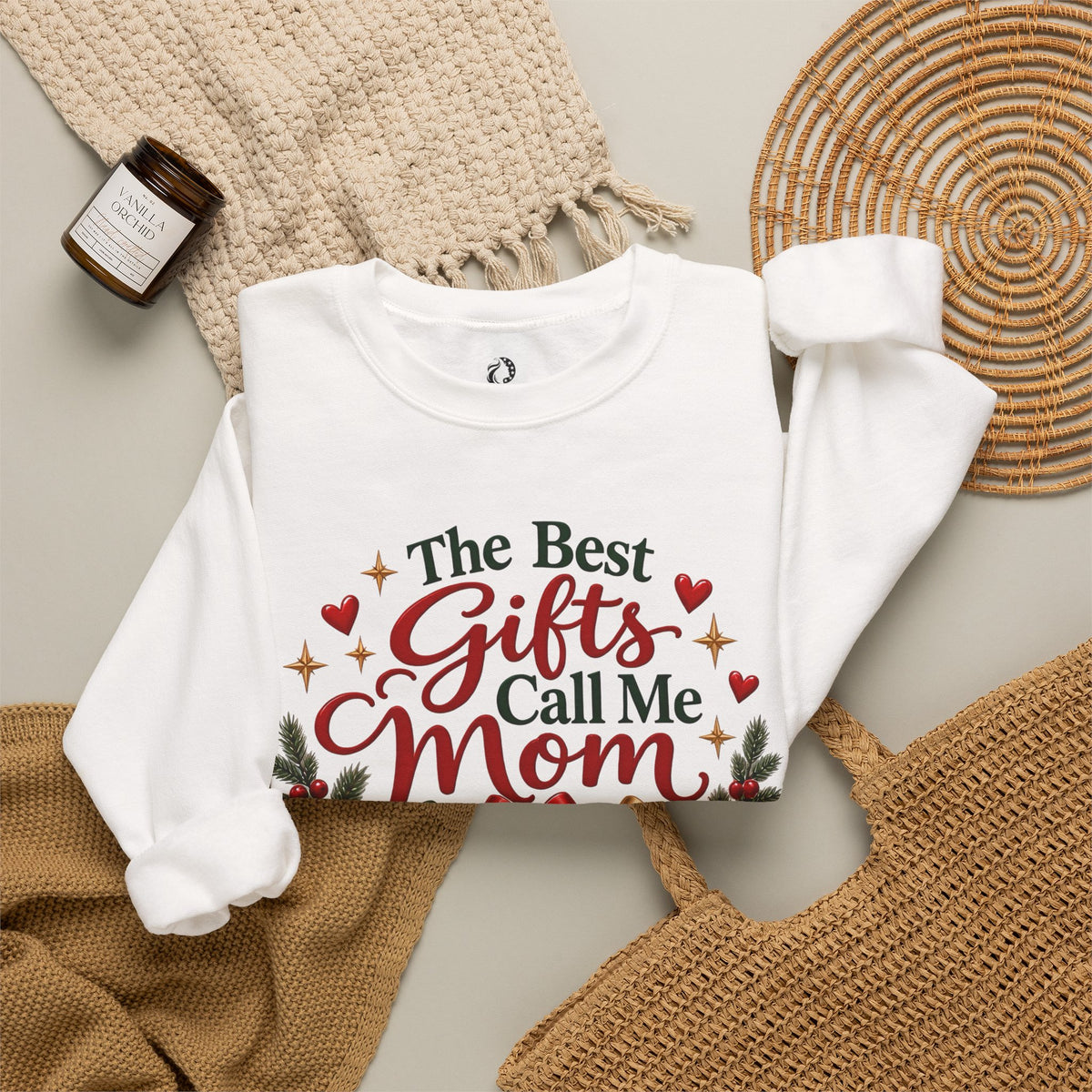 “The Best Gifts Call Me Mom”Crewneck Sweatshirt - MFA Christmas