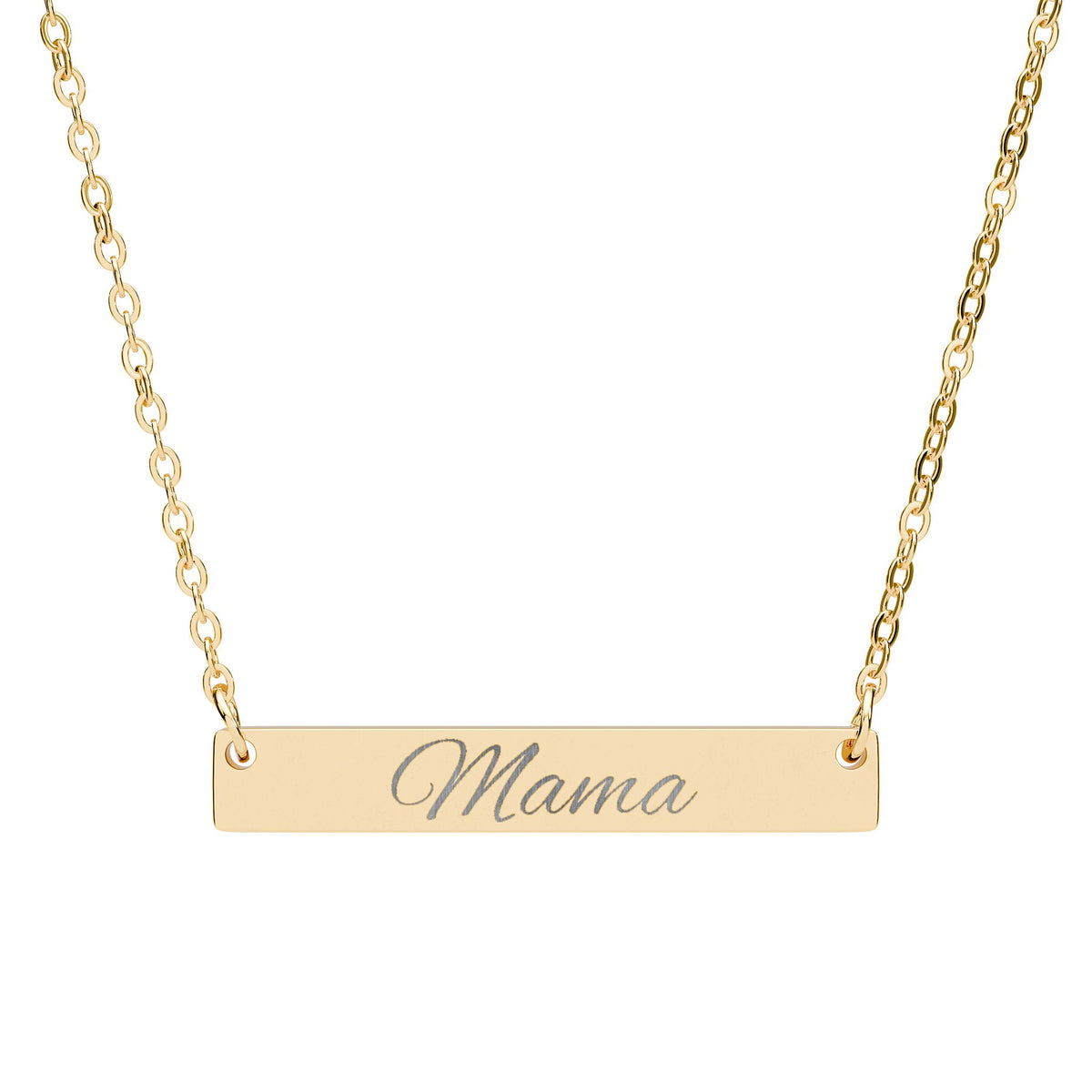 “Mama” Horizontal Bar Necklace (Engraving) - MFA Christmas