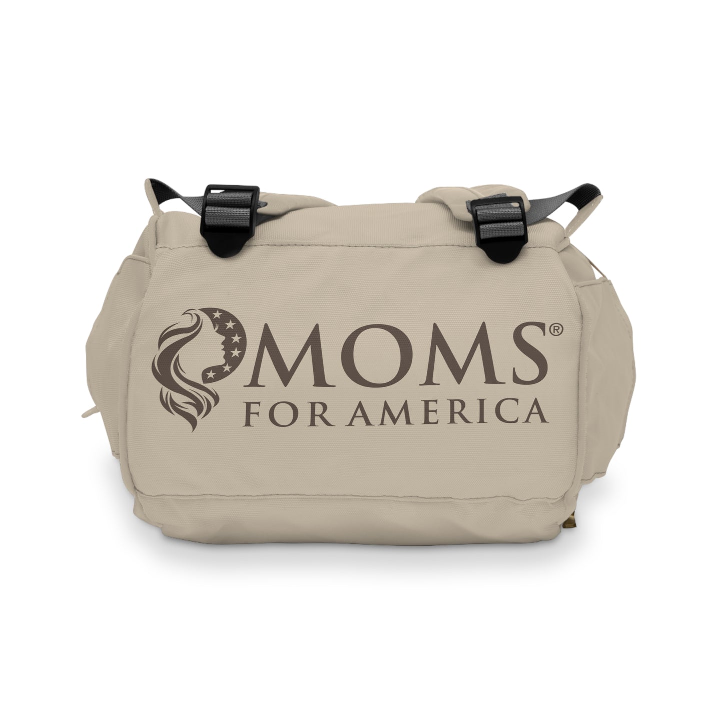 Mama Bear Diaper Backpack — Multifunctional Baby Changing Bag with Paw & MFA Coin Design, Beige