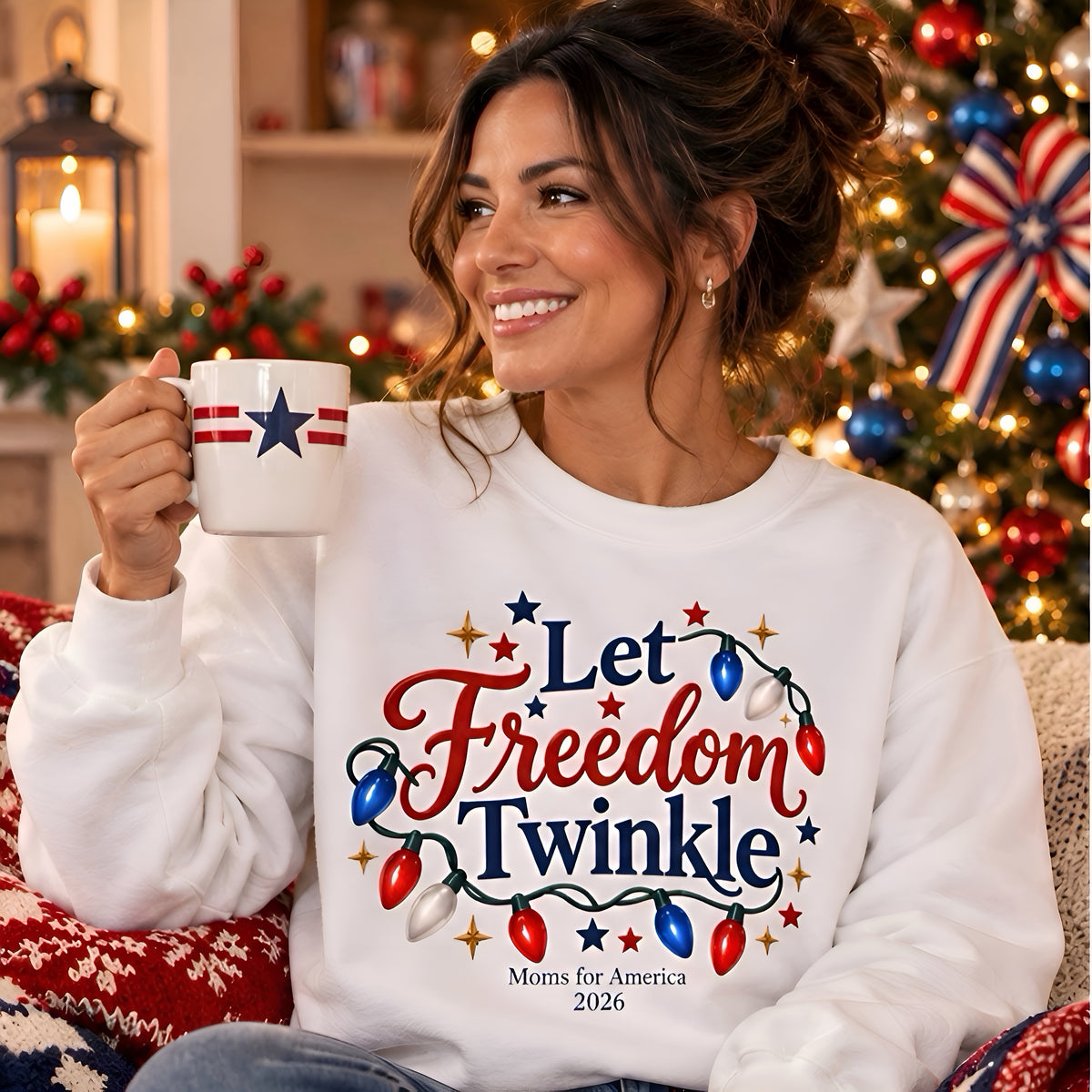 “Let Freedom Twinkle” Crewneck Sweatshirt - MFA Christmas