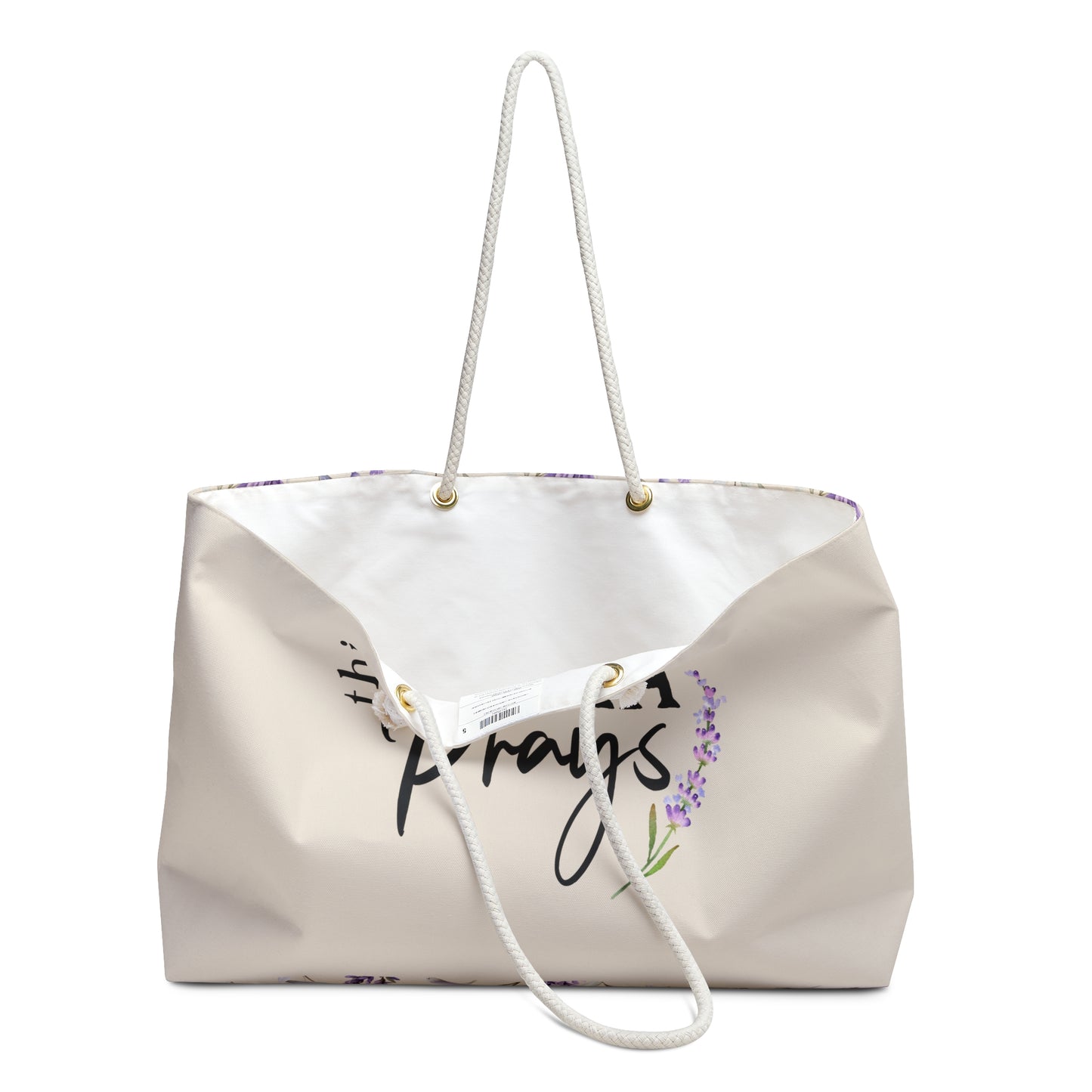 Weekender Bag — "This Mama Prays" Lavender Travel Tote