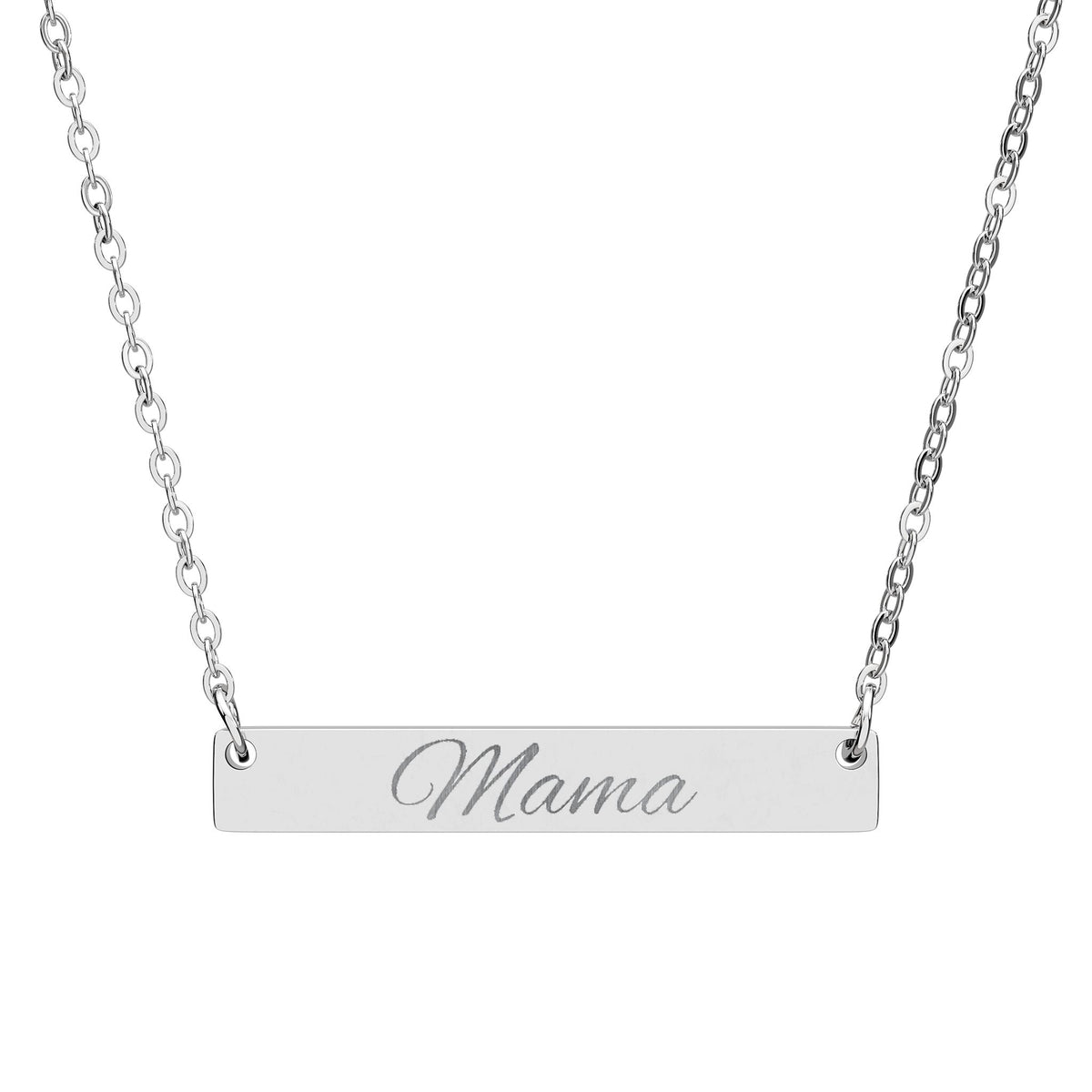 “Mama” Horizontal Bar Necklace (Engraving) - MFA Christmas