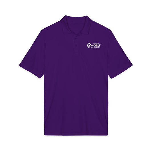 Virginia Moms for America Logo — Purple Polo