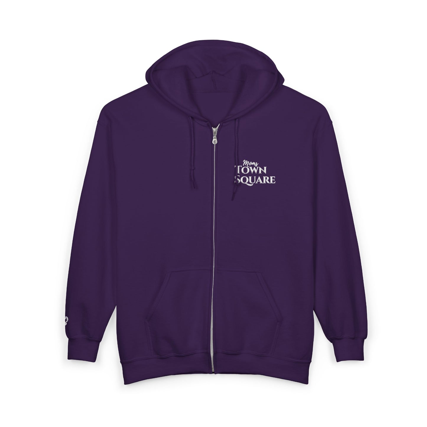 Moms TownSquare Full-Zip Hoodie with Embrodered Logo — Moms TownSquare