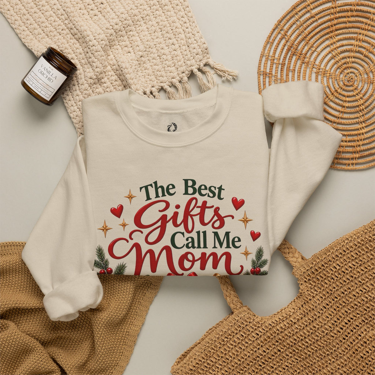 “The Best Gifts Call Me Mom”Crewneck Sweatshirt - MFA Christmas