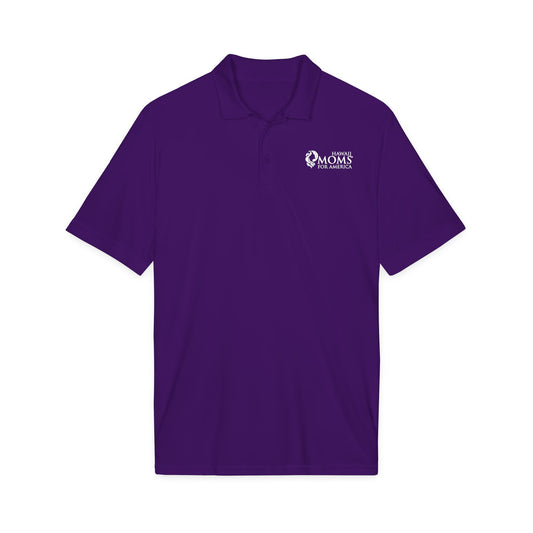 Hawaii Moms for America Logo — Purple Polo