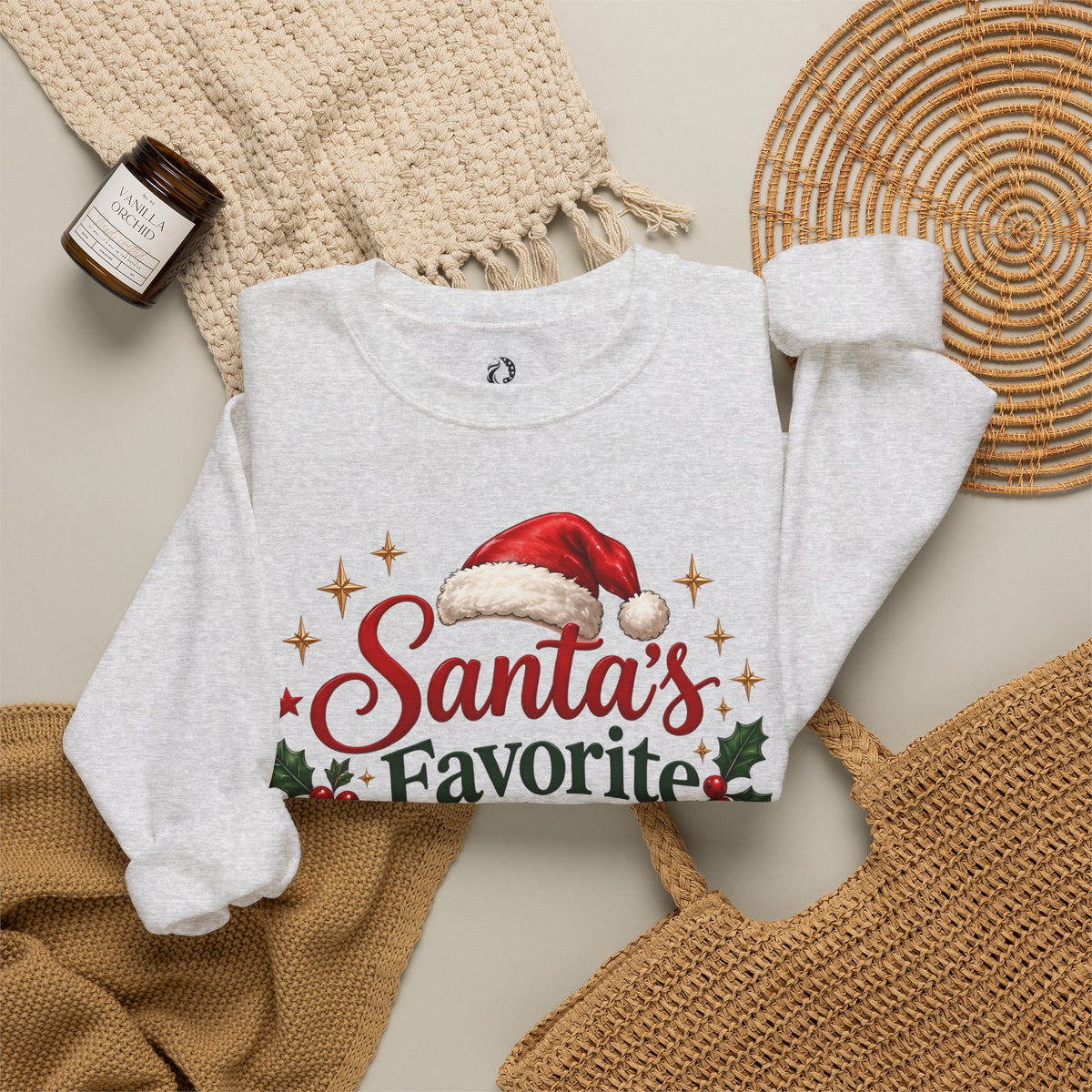 “Santa’s Favorite Mom” Crewneck Sweatshirt - MFA Christmas