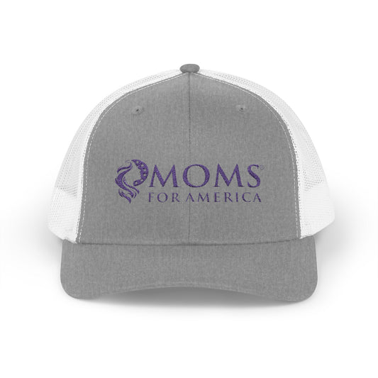 Moms for America Logo Embroidered Trucker Hat — MFA Classic