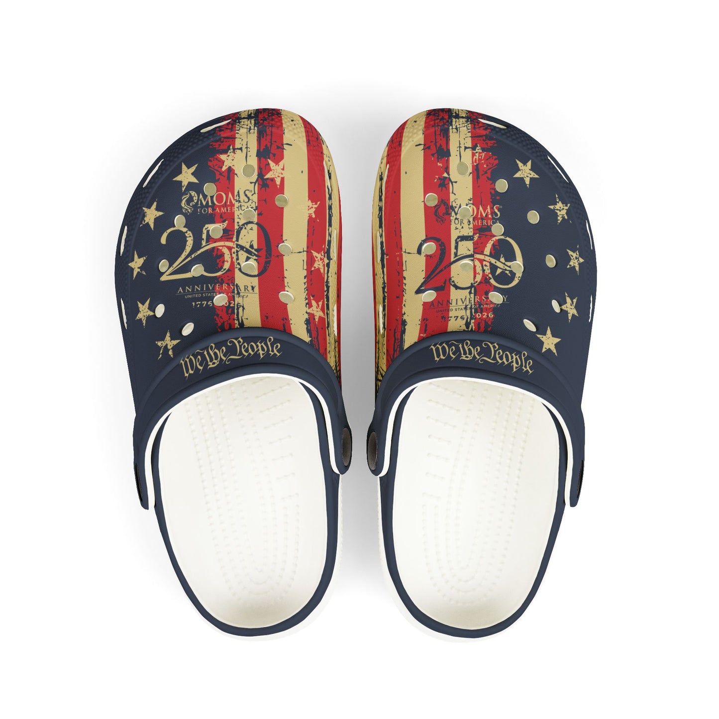 Kids American Flag EVA Foam Clogs – 'We the People' Patriotic Slip-Ons