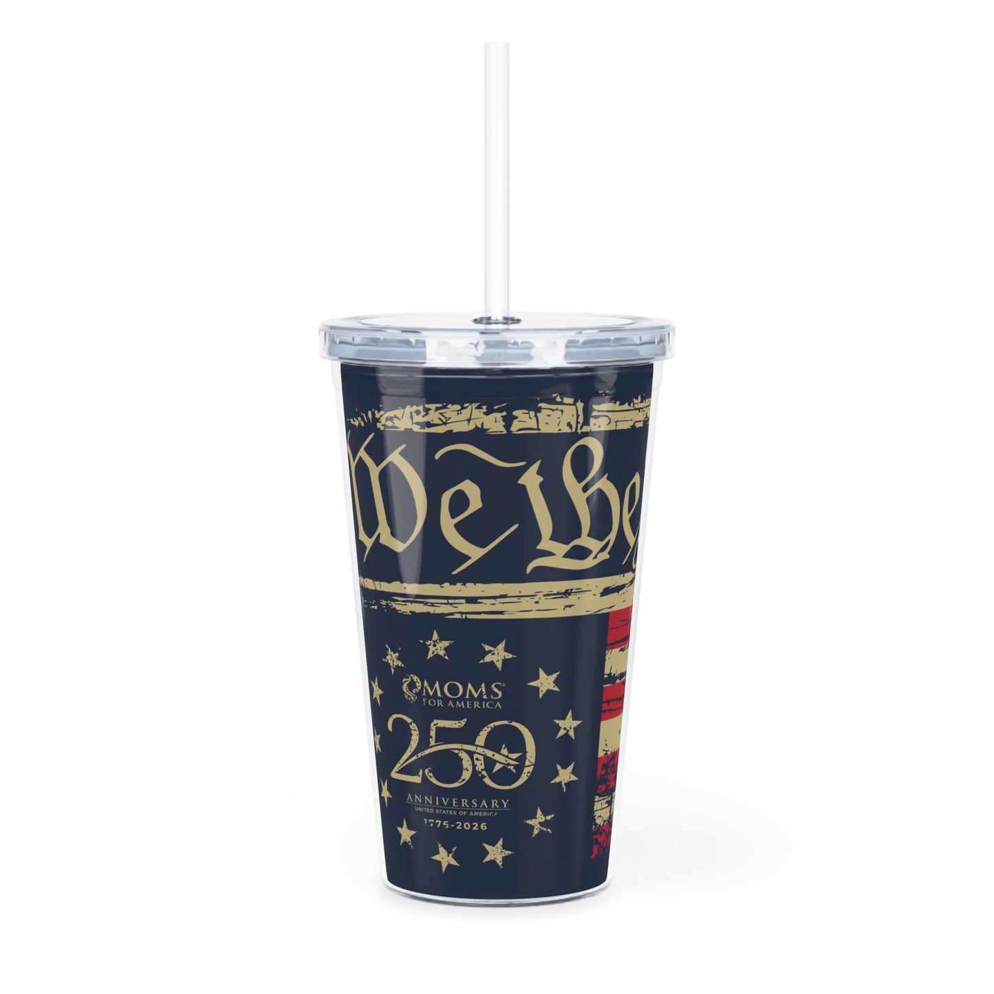 We the People American Flag Tumbler with Straw — US 250