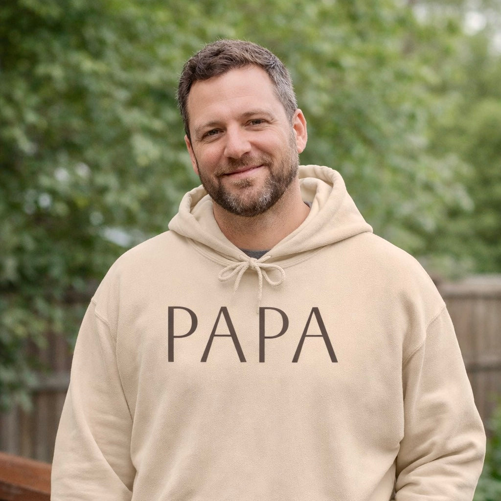 Papa Bear Hoodie — Minimal Sweatshirt with Bear Paw Design
