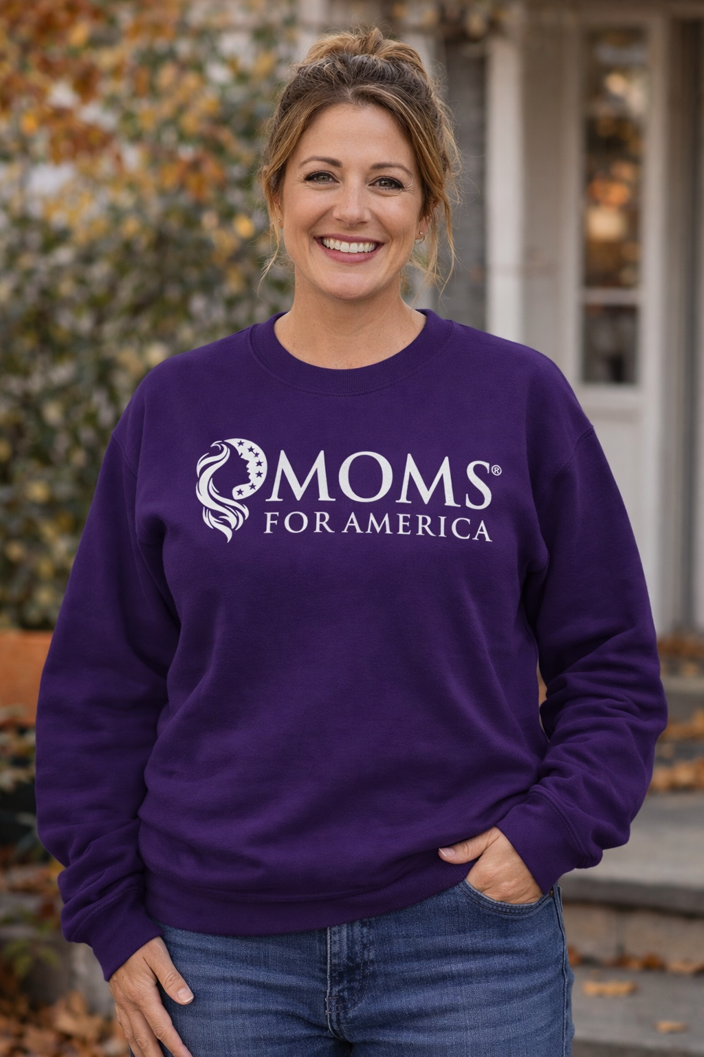 Crewneck Sweatshirt — "Moms for America"