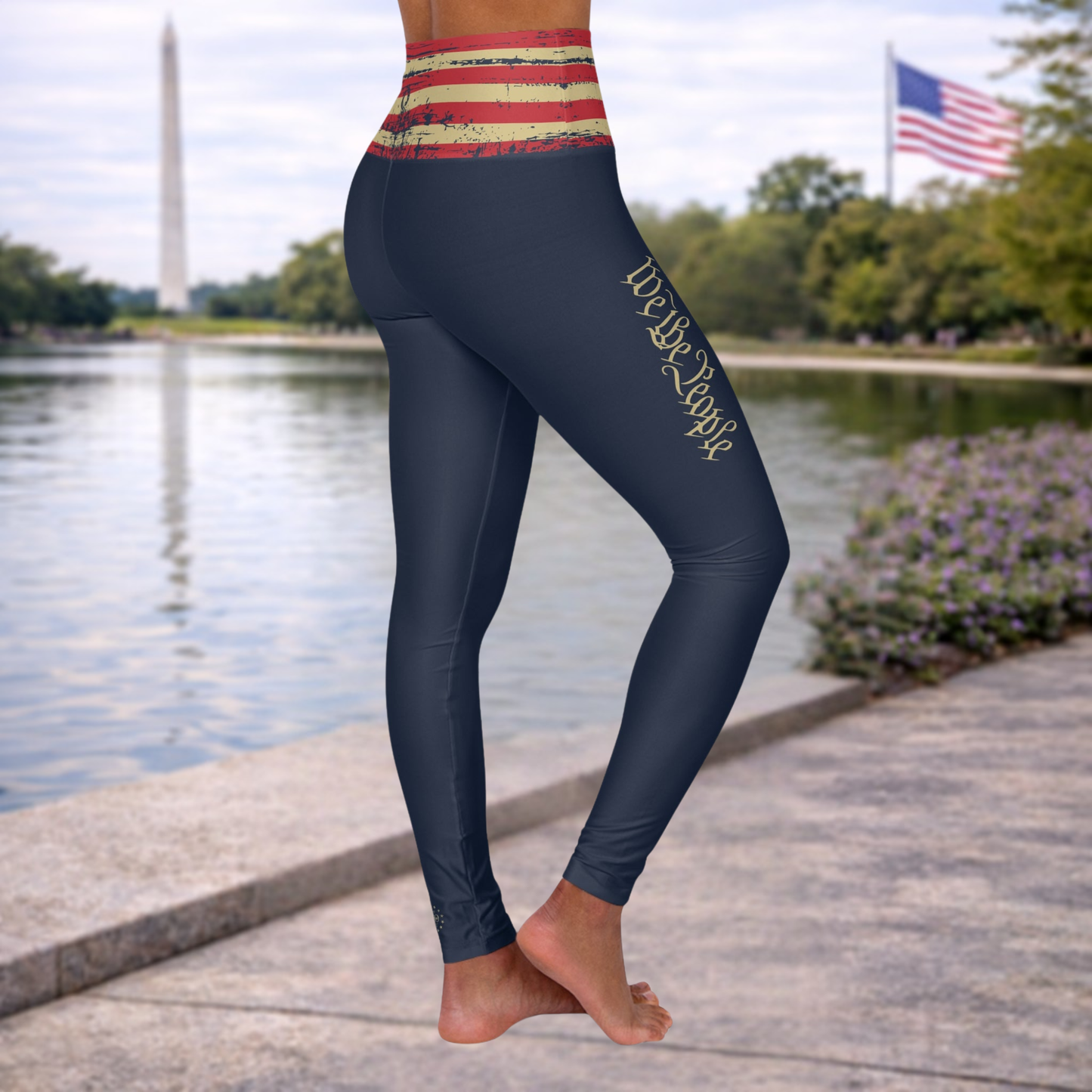 American Flag High-Waisted Yoga Leggings — US 250