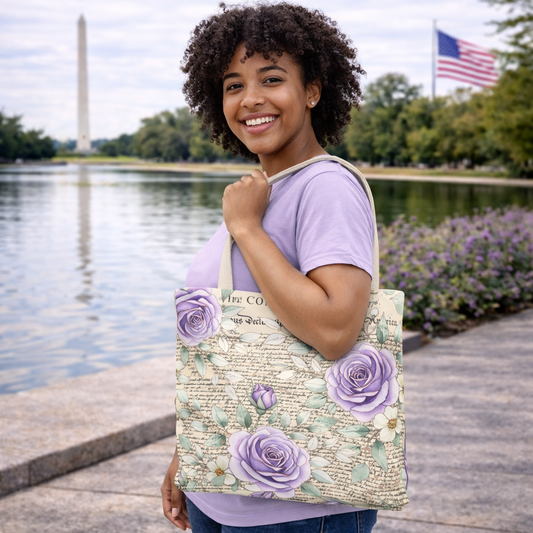 Lavender Rose Declaration Tote Bag — US 250